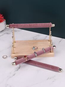 1入組木頭環形展示架 - 紫色 - 查看 5