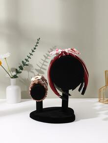 1pc Plain Jewelry Storage Rack - Black - View 3