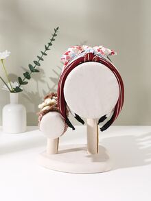 1pc Solid Color Jewelry Tower - White - View 3