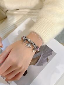 心和鑰匙墜飾手環 - 彩色 - 查看 3