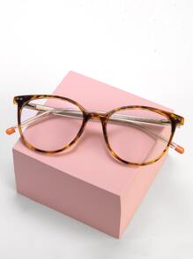 Cat Eye Eyeglasses - Brown - View 1