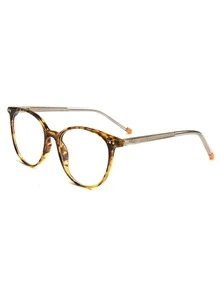 Cat Eye Eyeglasses - Brown - View 3