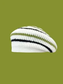 1pc Sweet Cute Little Strawberry Woven Beret Hat, Versatile Summer Beach Vacation Street Snap Cloud Painter Cap, Breathable Straw Beret For Women, Spring/Summer, Artistic Versatile Straw Hat - White - View 11