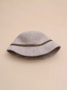 1 件女士复古优雅羊毛混纺针织渔夫帽，配皮带扣，适合日常穿着、聚会、送给女朋友的礼物、圣诞节 - 杏色 - 查看 7