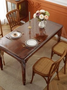 1pc Clear Tablecloth - Clear - View 2