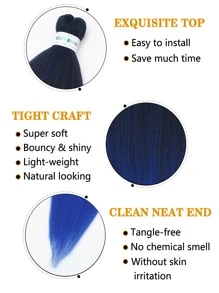 Long Straight Synthetic Hair Extension - Multicolor - View 4