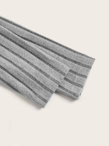 Muchica Cut Out Front Mock Neck Crop Tee - Light Grey - View 4