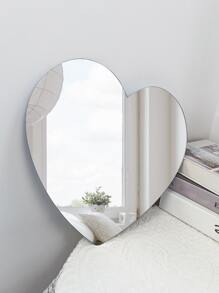 1 Nhãn dán tường gương hình trái tim, Nhãn dán gương chất liệu acrylic 2 mm cho phòng ngủ, phòng khách, phòng tắm và trang trí nhà bếp. 29*30 cm/11.41*11, 81in - Bạc - Xem 5