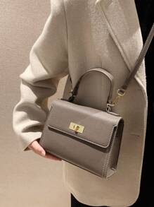 高端質感，簡約時尚單肩包/斜背包，適合所有季節和場合 - 灰色 - 查看 3