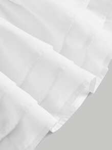 SHEIN MOD Solid Ruffle Hem Skirt - White - View 6