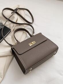 高端質感，簡約時尚單肩包/斜背包，適合所有季節和場合 - 灰色 - 查看 5