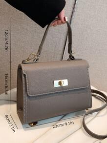 高端質感，簡約時尚單肩包/斜背包，適合所有季節和場合 - 灰色 - 查看 7
