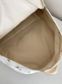 小碎花印花功能背包書包，適合畢業生、青少年女孩、新生、大二、大三、大學、大學和高中，非常適合戶外、旅行和返校書包便攜式、輕便 - 彩色 - 查看 3