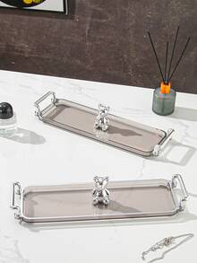 1pc Cartoon Bear Decor Jewelry Tray - Multicolor - View 5