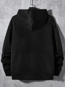 EASEVO Áo nỉ Nam Lá thư Giải trí - màu đen - Xem 2