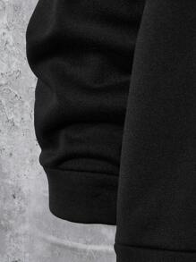 EASEVO Áo nỉ Nam Lá thư Giải trí - màu đen - Xem 4