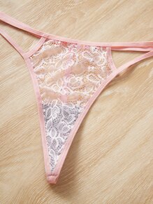 Plus 5pack Floral Lace Cut-Out Sexy Lingerie Panty Set - Multicolor - View 5