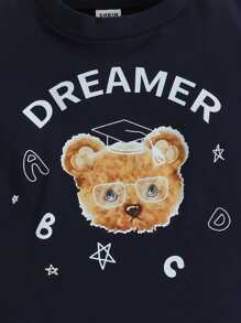 嬰兒熊和字母圖案T恤和裙子