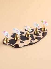 FULL BEAUTY 6 cái Giá đỡ thực hành thiết kế móng tay acrylic với 1 giá đỡ đế hình con bò Giá đỡ móng tay từ tính Giá đỡ màn hình móng tay đào tạo Giá đỡ pha lê làm móng tay tự làm cho tiệm làm móng tại nhà - Nhiều màu - Xem 4