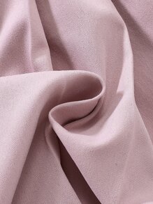 Baby Solid Bow Front Pleated Skirt - Pink - View 6