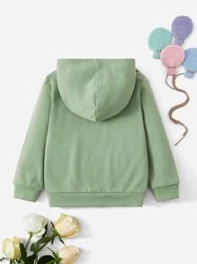 SHEIN 小男童愛心圖案連帽衫