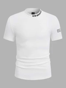 HIMLAND Men T-Shirts Crew Neck Short Sleeve Slogan Tee Casual Fashion Men Clothes Summer