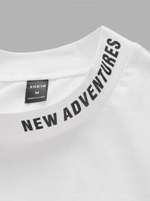 HIMLAND Men T-Shirts Crew Neck Short Sleeve Slogan Tee Casual Fashion Men Clothes Summer