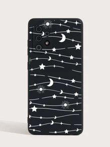 Funda para móvil con patrón de estrella y luna - Blanco y Negro - Ver 5