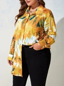 SHEIN Clasi Camisa de tie dye