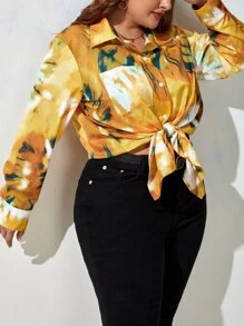 SHEIN Clasi Camisa de tie dye