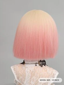 短直筒人造假髮帶劉海 - 彩色 - 查看 2
