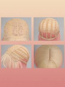 短直筒人造假髮帶劉海 - 彩色 - 查看 6