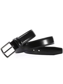 Men Square Buckle Belt - Black - View 2