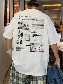 Manfinity EMRG Áo thun & Áo lót Nam Slogan Đường phố - trắng - Xem 1