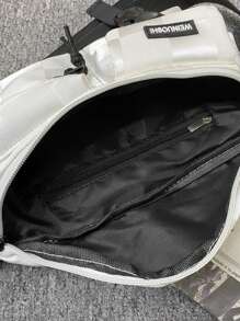 Letter Patch & Release Buckle Decor Waist Bag - Multicolor - View 4