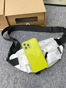 Letter Patch & Release Buckle Decor Waist Bag - Multicolor - View 6