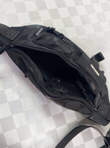 Letter Patch & Release Buckle Decor Waist Bag - Multicolor - View 4