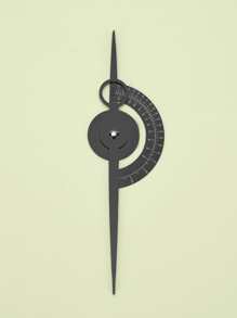 Eyebrow Ruler Kits,1PC Stainless Steel Tattoo Eyebrow Stencil Rule,Three-Point Positioning Permanent Eyebrow Makeup Measuring Symmetrical Tool(Black) - Black - View 3