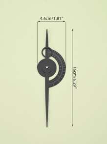 Eyebrow Ruler Kits,1PC Stainless Steel Tattoo Eyebrow Stencil Rule,Three-Point Positioning Permanent Eyebrow Makeup Measuring Symmetrical Tool(Black) - Black - View 4