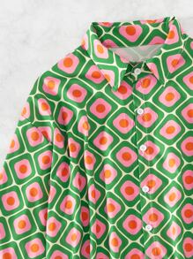 滿版印花和服罩衫