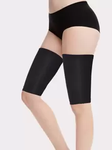 2pcs Plain Thigh Pad - Black - View 1
