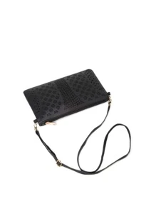 Túi vuông rỗng họa tiết hoa, quà tặng ngày của mẹ cho mẹ - màu đen - Xem 3