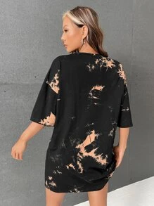 Muchica Đầm Lá thư Cà vạt nhuộm Giải trí - Nhiều màu - Xem 3