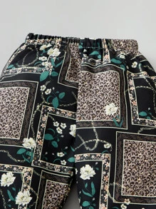 Bebé Pantalones jogger con cadena con con estampado de leopardo - Multicolor - Ver 5