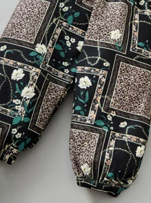 Bebé Pantalones jogger con cadena con con estampado de leopardo - Multicolor - Ver 6