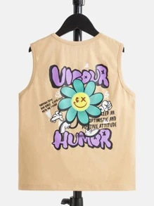 SHEIN 男孩卡通圖案背心上衣