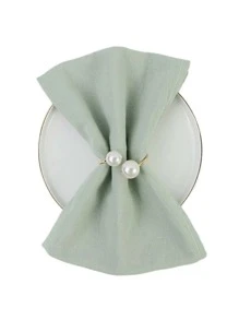 1 khăn ăn đơn giản - màu xanh lá - Xem 4