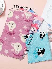 5 件装卡通图案清洁抹布，厨房，浴室，家居，家居用品供应商 - 彩色 - 查看 2