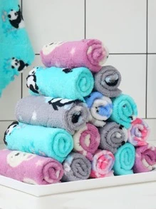 5 件装卡通图案清洁抹布，厨房，浴室，家居，家居用品供应商 - 彩色 - 查看 3