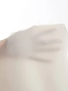 Solid Ruffle Hem Lounge Romper - White - View 6